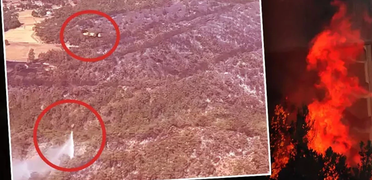 Marmaris'teki yangında TSK helikopteri görevde! Chinook her sortide 10 ton su atıyor