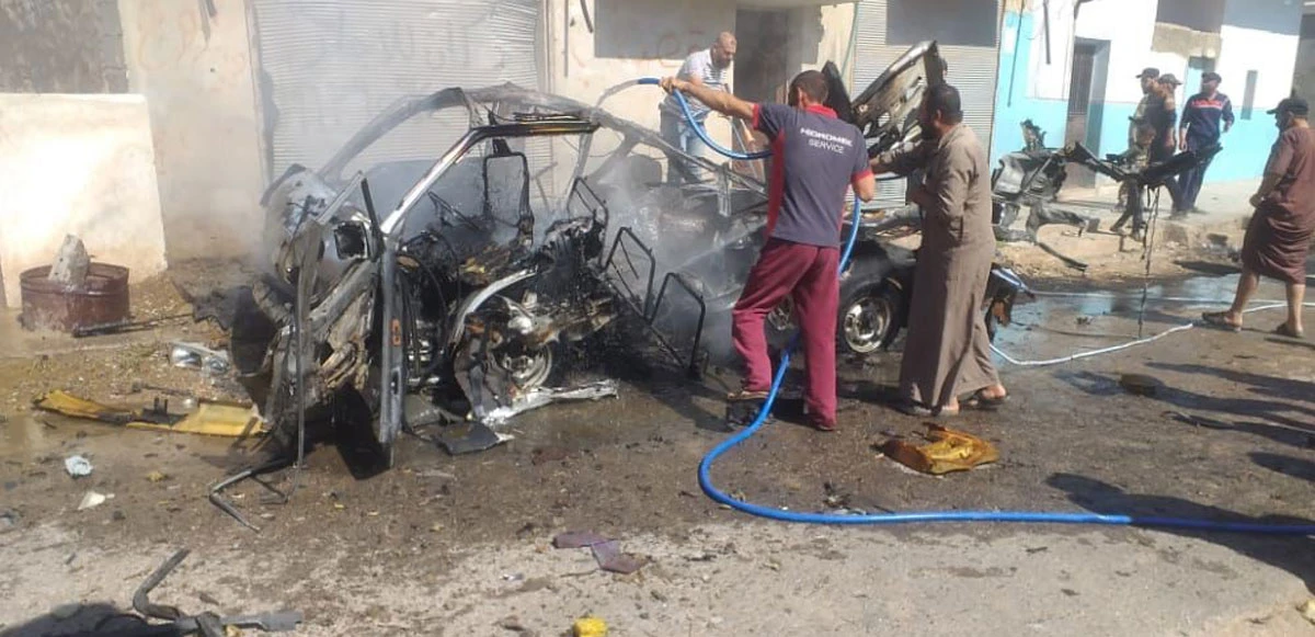 Cerablus'ta araç içine yerleştirilen bomba patlatıldı: 3 yaralı
