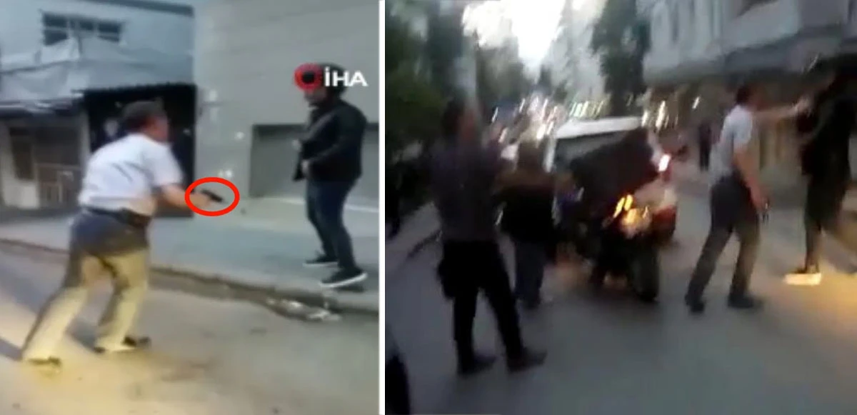 Silahının kabzasıyla tartıştığı motokuryeye vurdu