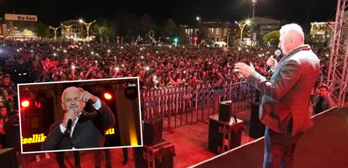 Binali Yıldırım sahneye çıkıp, seyirciyle türkü söyledi! Ortaya renkli görüntüler çıktı