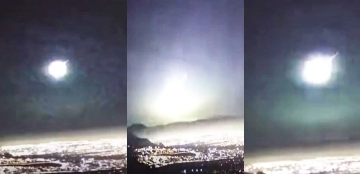 Görenle şoke oldu, meteor gökyüzünü aydınlattı