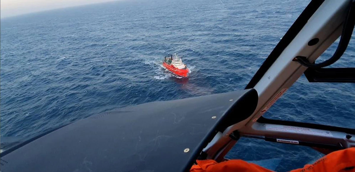 kalp krizi geçiren balıkçı helikopterle kurtarıldı