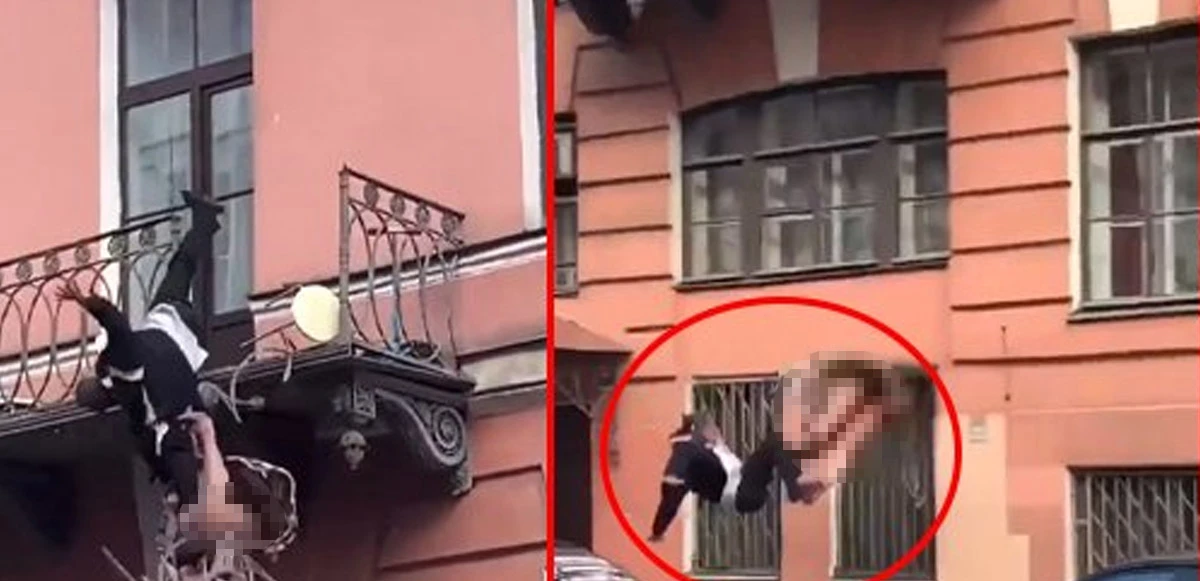 Balkonda kavga faciayla sonuçlandı! Korkuluk kırılınca yere çakıldılar