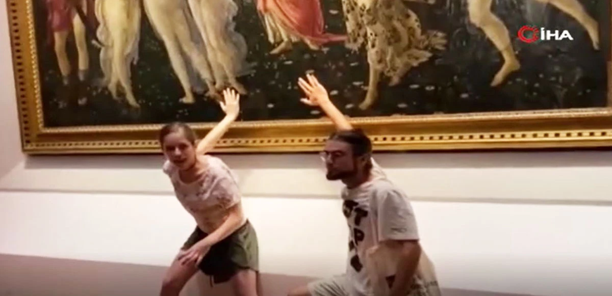 Aktivistler bu kez Botticelli tablosunu hedef aldı