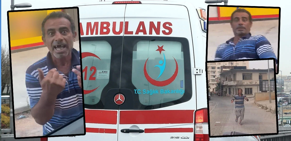 Sağlık çalışanlarına korku dolu anlar yaşattı: Önce tehdit etti sonra ambulansa kafa attı
