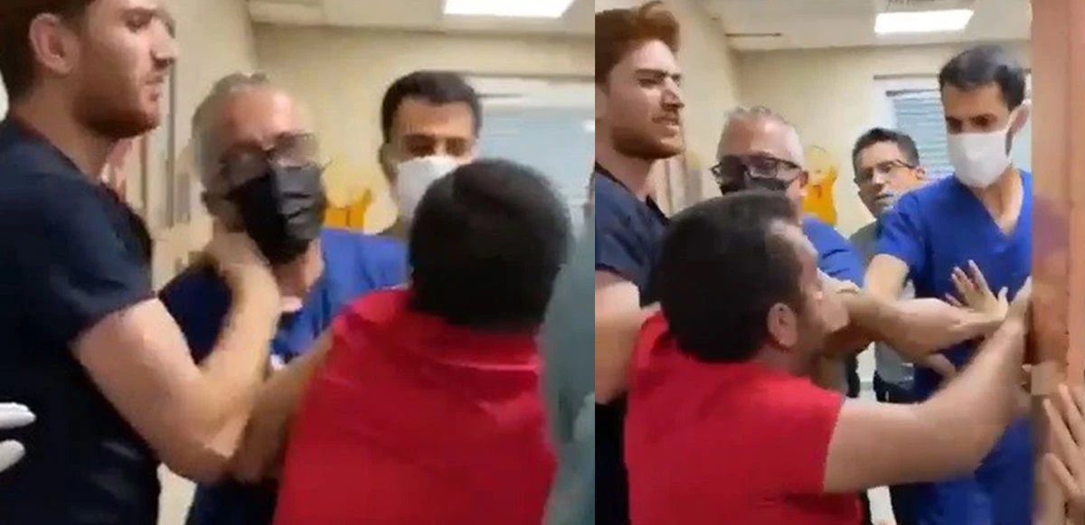 Maske takmadı hastaneyi birbirine kattı!