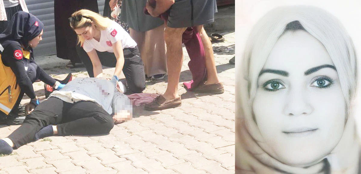 Genç kadının binadan düştüğü, o anlar kameraya yansıdı 