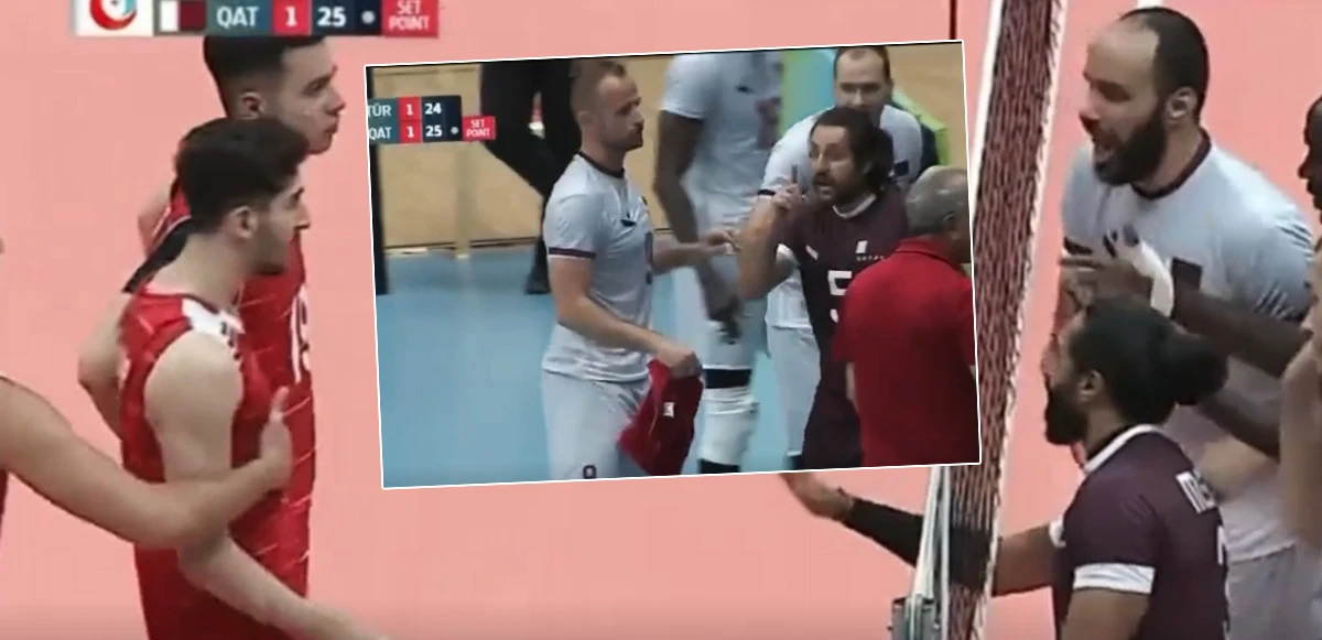 Katarlı voleybolcudan milli voleybolcularımıza çirkin hareket