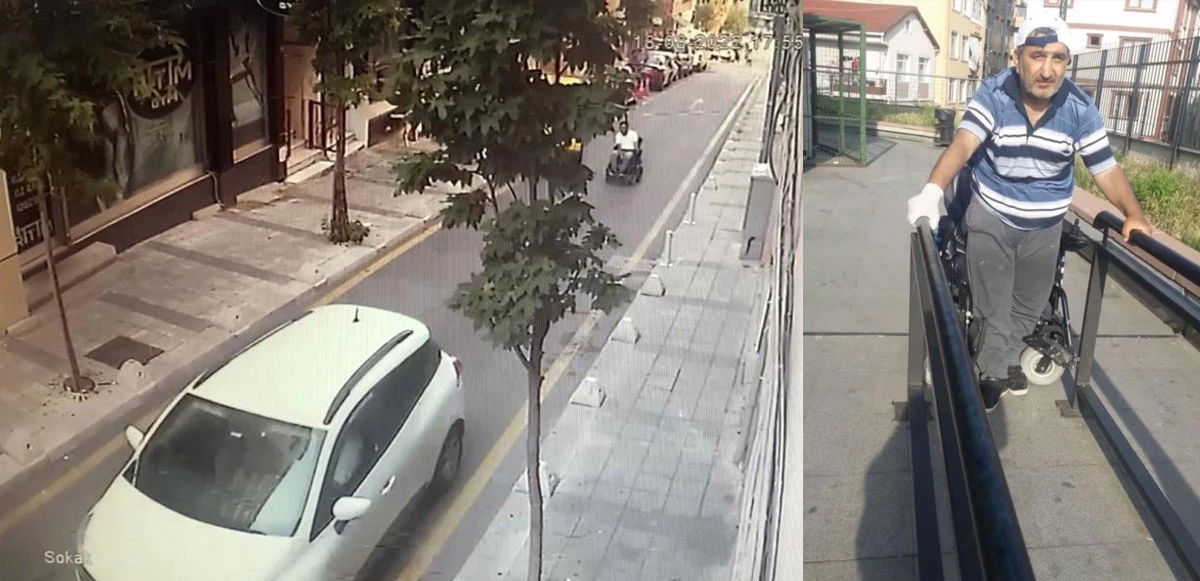 Vicdansız sürücü engelli adamı ezip kaçtı