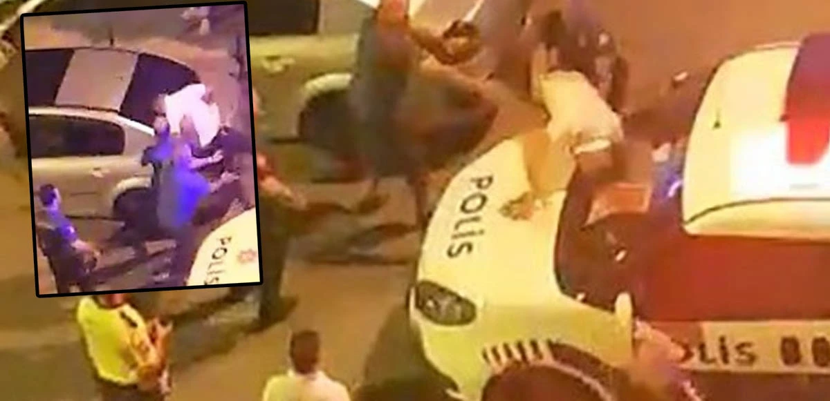 Alkollü sürücü dehşet saçtı! Bıçak çekti, hakaretler savurdu ardından polis aracına kafa attı