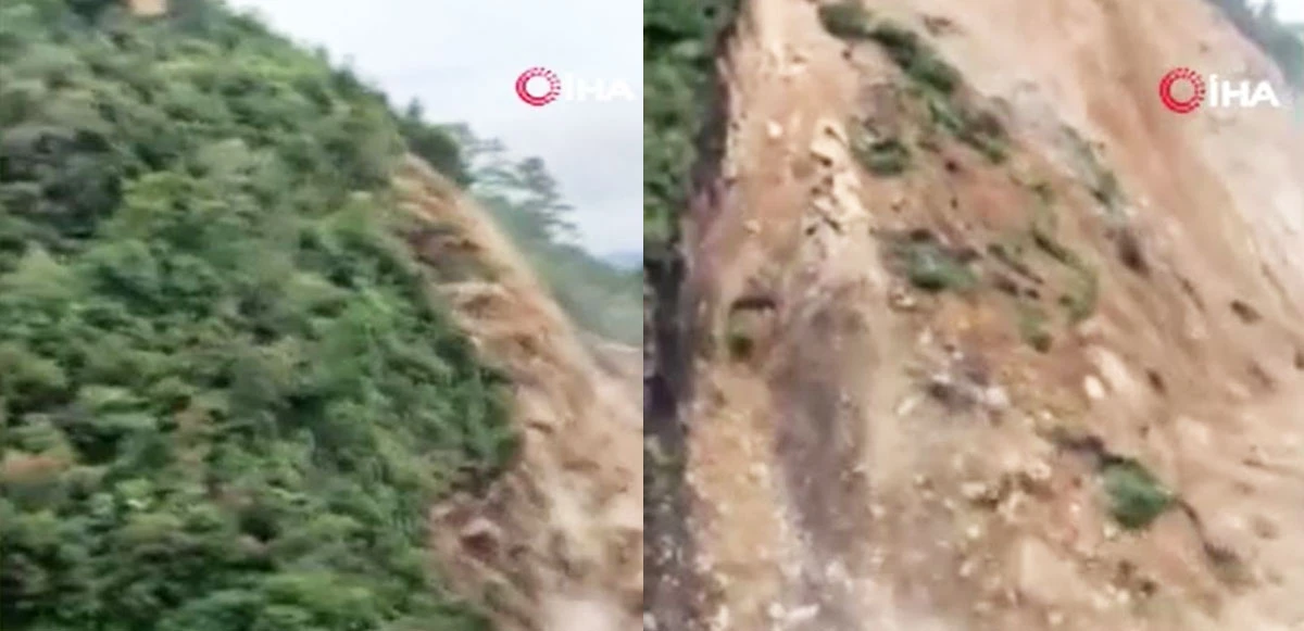 Meksika’da korkutan heyelan! O anlar kameraya yansıdı