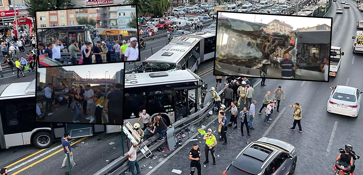 Metrobüs kazasında şoförün rahatsızlandığı anlar kamerada