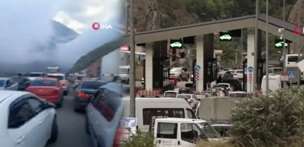Rusya-Gürcistan sınır kapısında 6 kilometrelik araç kuyruğu