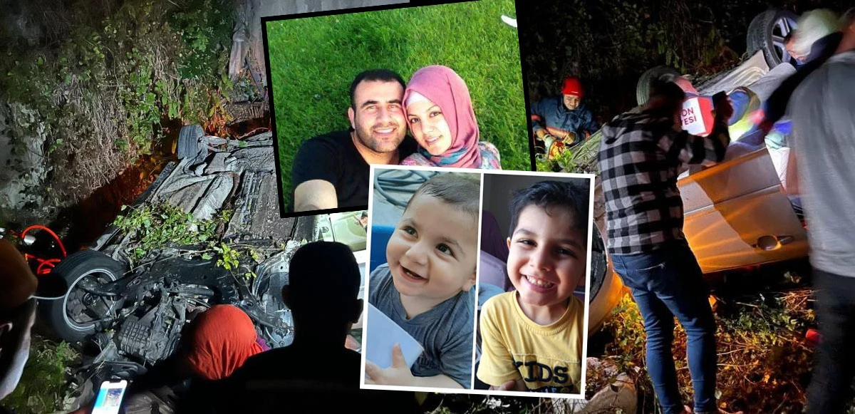 4 kişilik ailenin yok olduğu trafik kazası güvenlik kameralarına yansıdı