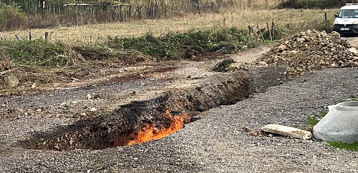 Düzce’de doğal gaz boru hattında patlama