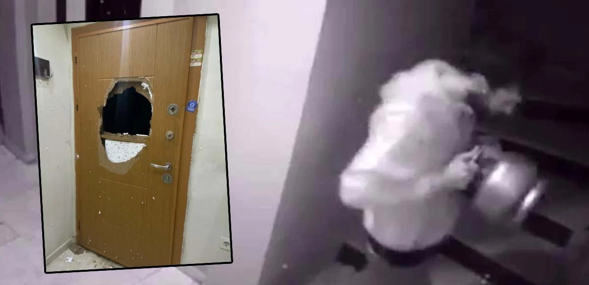 Madde bağımlısı genç dehşet saçtı! Komşusunun kapısını piknik tüpüyle kırdı