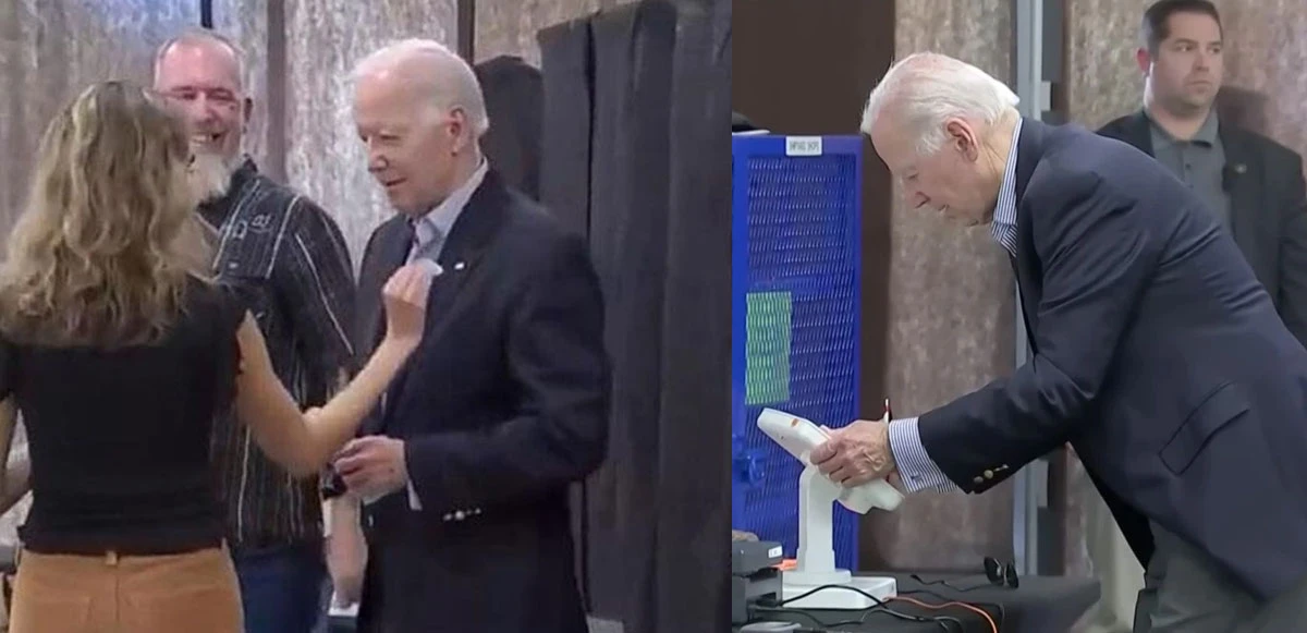 ABD Başkanı Joe Biden ara seçimlerde tek başına oy kullanamadı! Bir görevli yardım etti