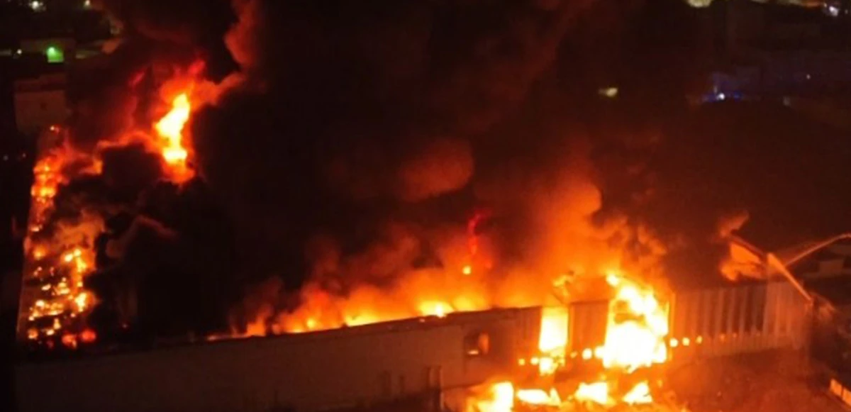 Bursa'da tekstil fabrikasında büyük yangın