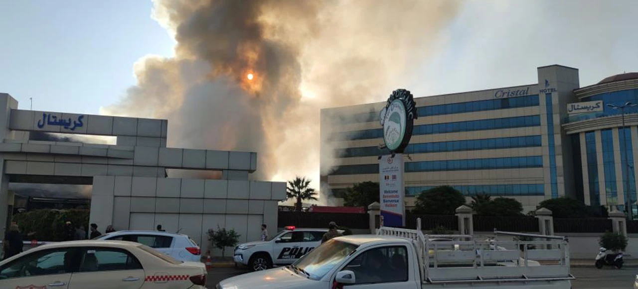 Erbil'de otel yangını