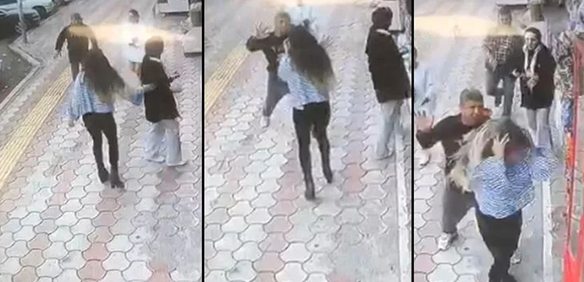 Kaldırımda yürüyen 2 genç kızı önce taciz etti sonra darp