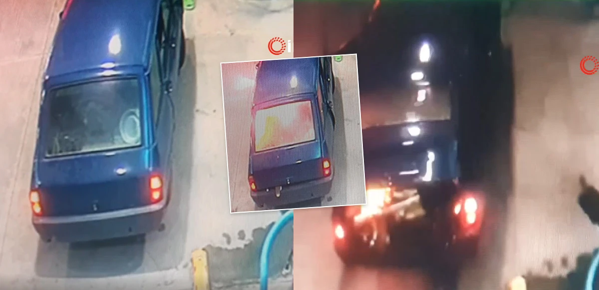 Akaryakıt istasyonundaki araç bomba gibi patladı