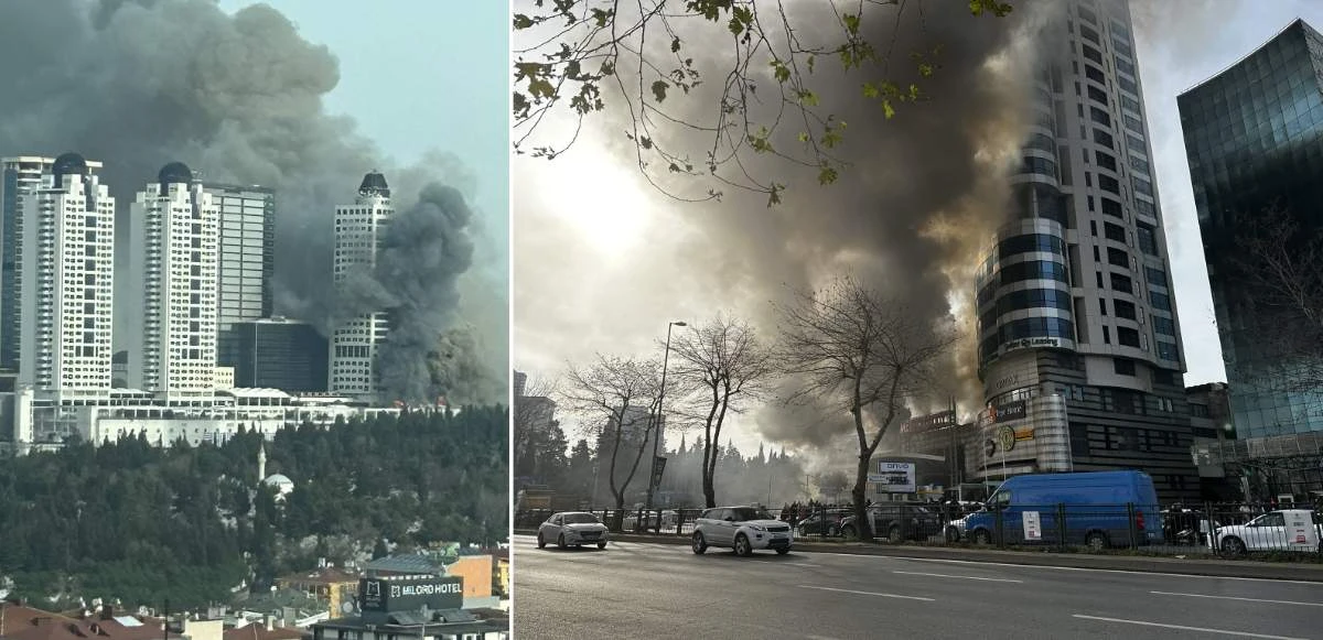 İstanbul Levent'te yanan AVM'de korkunç görüntüler...