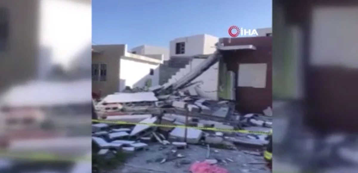 Mutfak tüpü bomba gibi patladı: Ev tamamen yıkıldı, 2 kişi yaralandı
