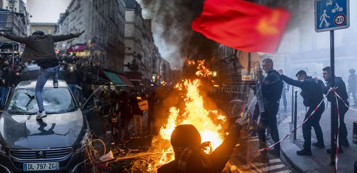 PKK yandaşları sokağa indi! Paris karıştı