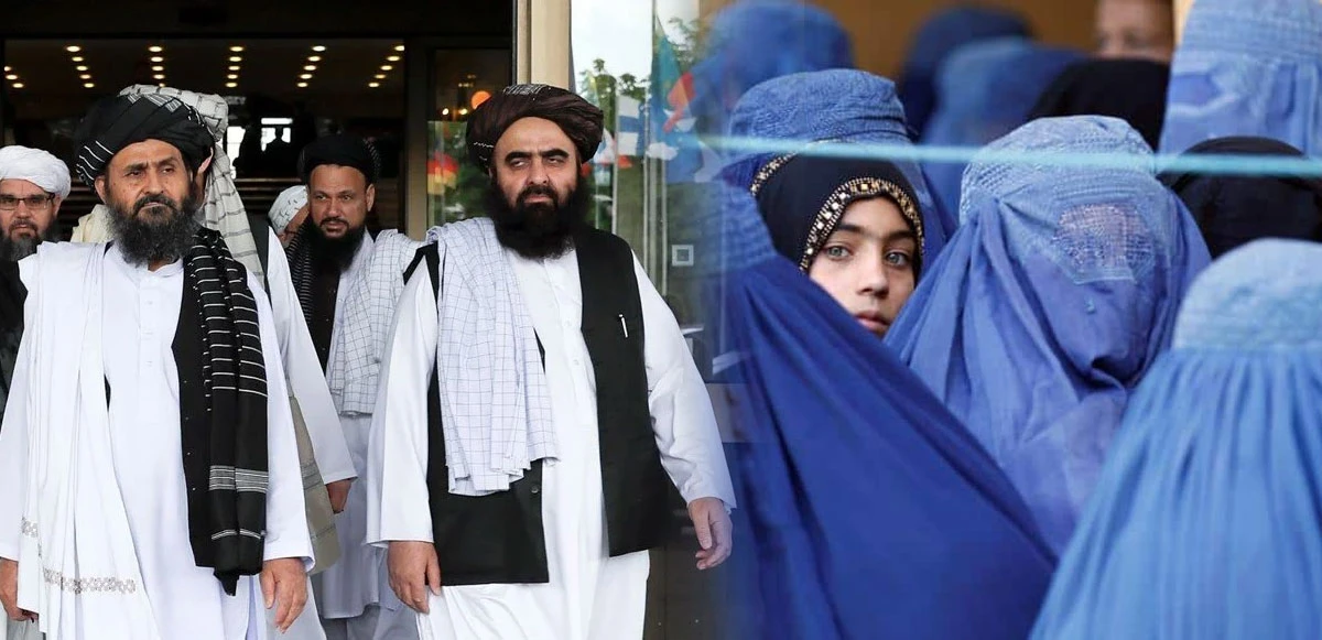 Afgan kadın öğrencilerden üniversitede eğitim engeline tepki