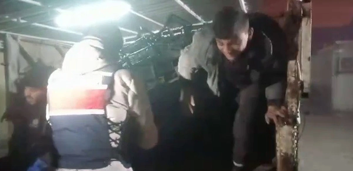 Kaçak göçmenler kasaların arasından fırladı