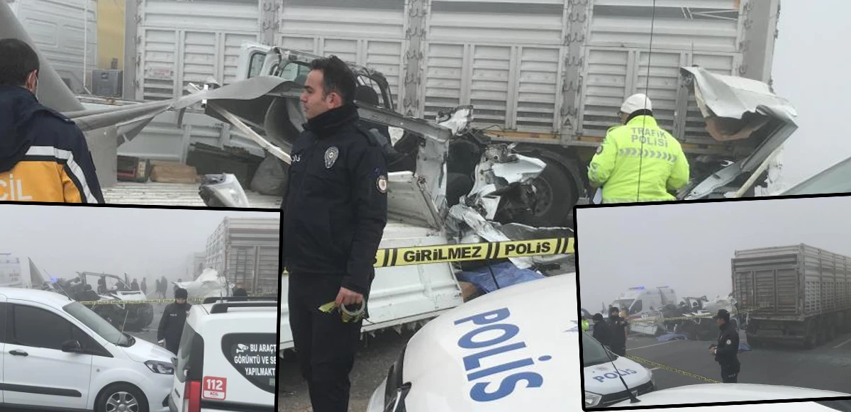 Askeri kamyonet yoğun sis nedeniyle TIR'a çarptı: 2 askerimiz şehit oldu