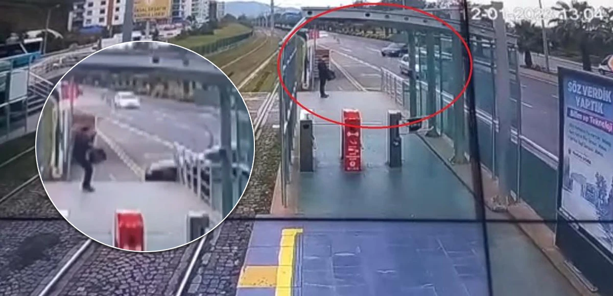 Samsun'da facianın eşiğinden dönüldü! Can havliyle raylara atladı