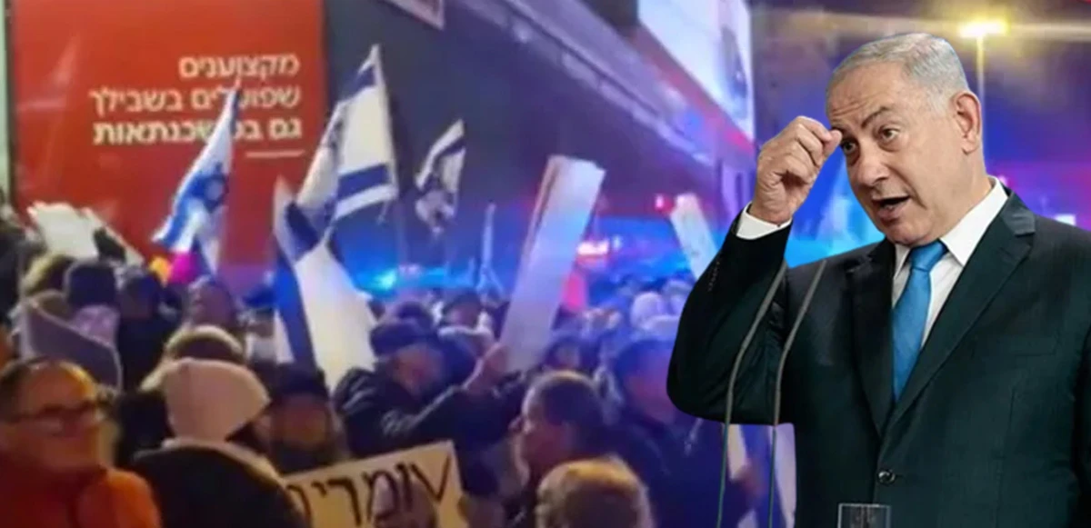 İsrail'de sular durulmuyor! Netanyahu karşıtları sokaklara döküldü: Diktatörü devirmenin zamanı geldi