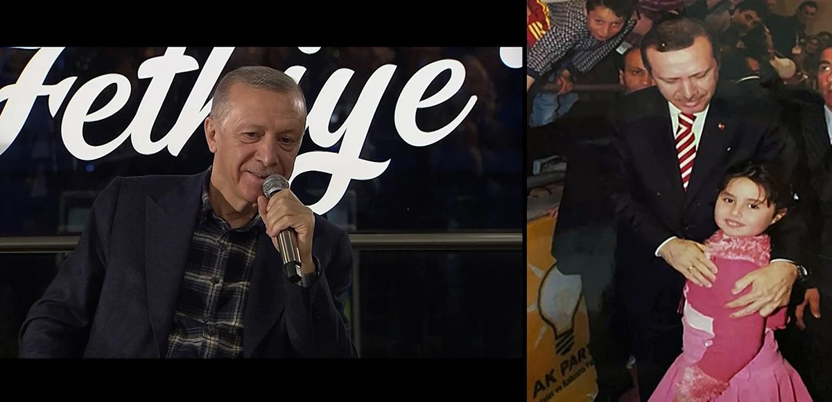 Muğla’da Erdoğan’a genç kızdan 21 yıllık fotoğraf sürprizi