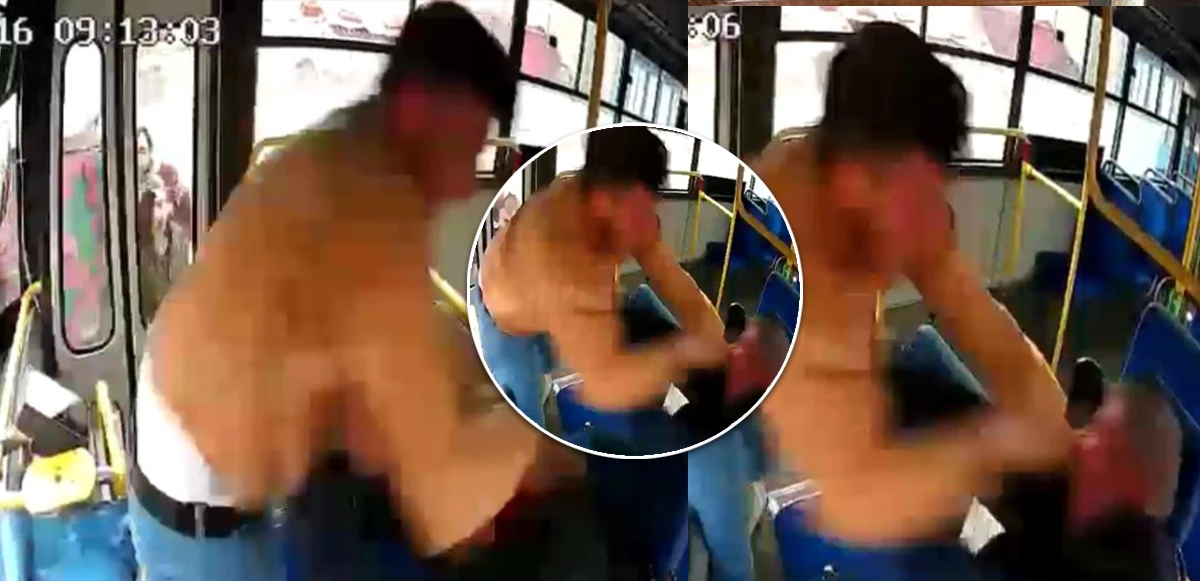 Halk otobüsünde dehşet anları! İnsanlıktan çıkarak şoförü acımasızca darbetti