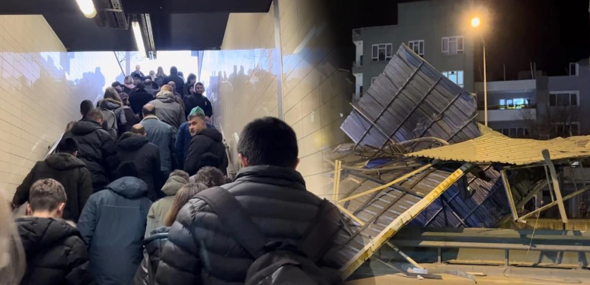 Lodos şiddetli vurdu: Çatılar uçtu, metro seferleri iptal edildi