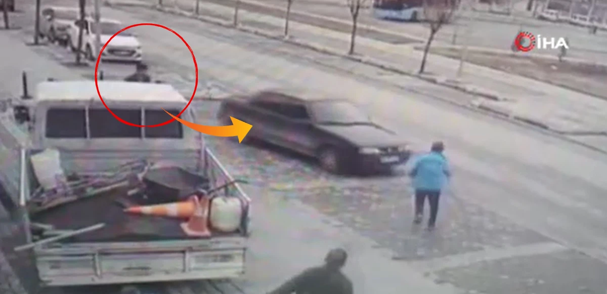 Malatya’da facianın eşiğinden dönüldü! El freni çekilmeyen araç paniğe neden oldu
