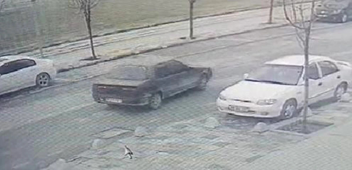 El frenini çekmeyi unuttu: Geri geri gitti, kaldırıma çarparak durdu