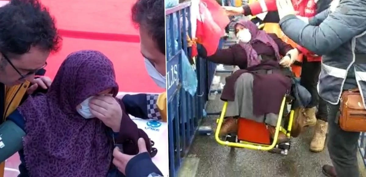 Yaşlı kadın tören alanında fenalaştı, Erdoğan’ı görmek için hastaneye götürülürken böyle direndi