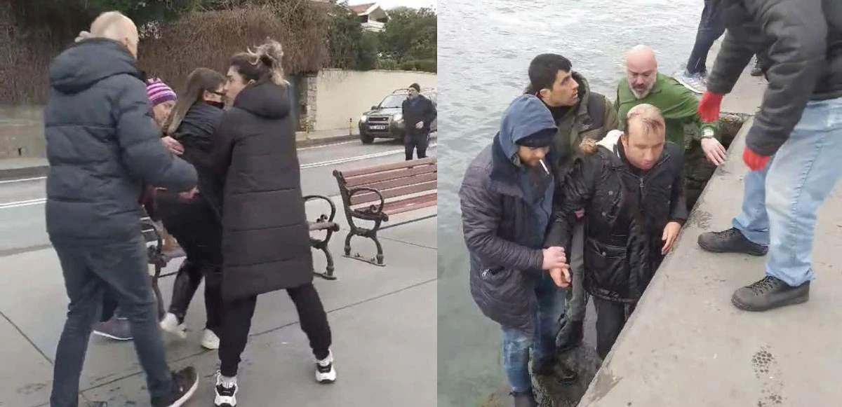 İstanbul Boğazı’nda görme engelli çift denize düştü: Vatandaşlar çığlıklara koşup kurtardı
