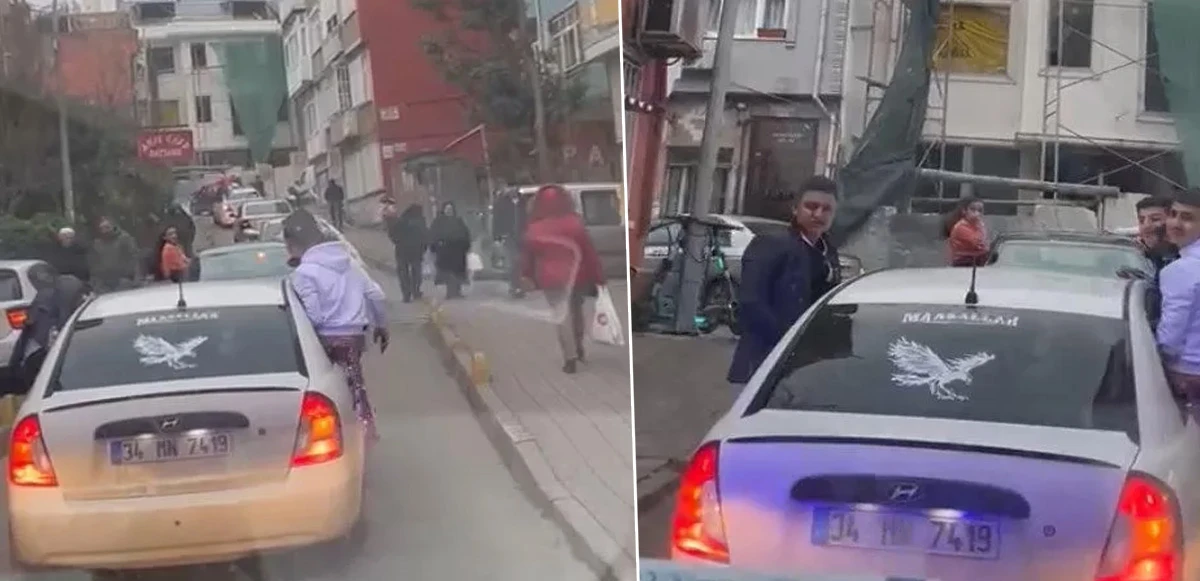 Ambulansa yol vermeyen düğün konvoyu tepki çekti!