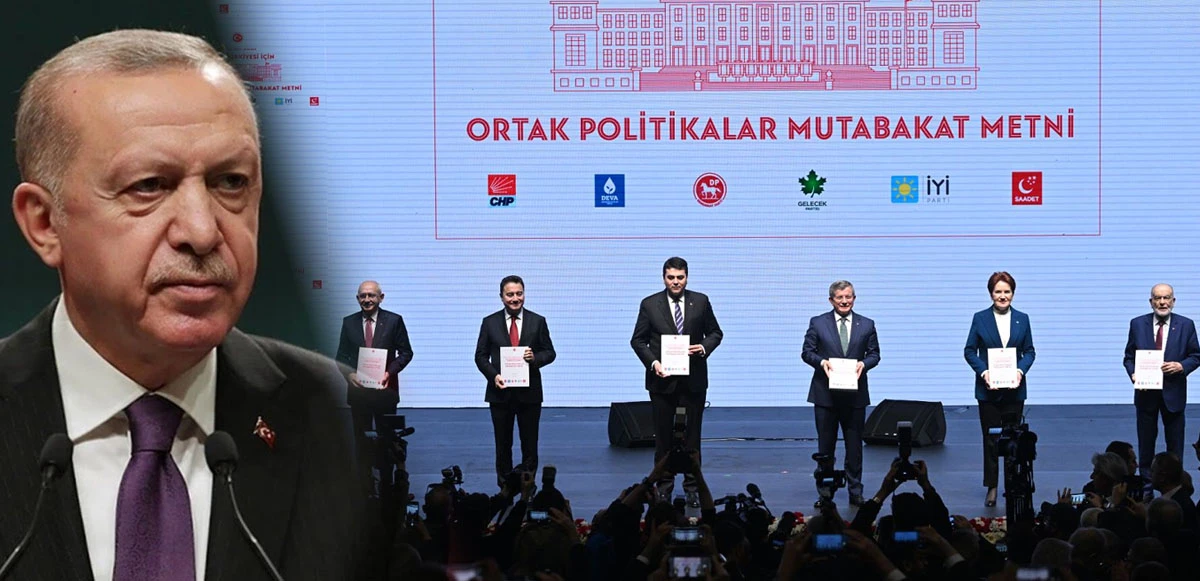 Erdoğan'dan 6'lı masanın mutabakat metnine sert tepki