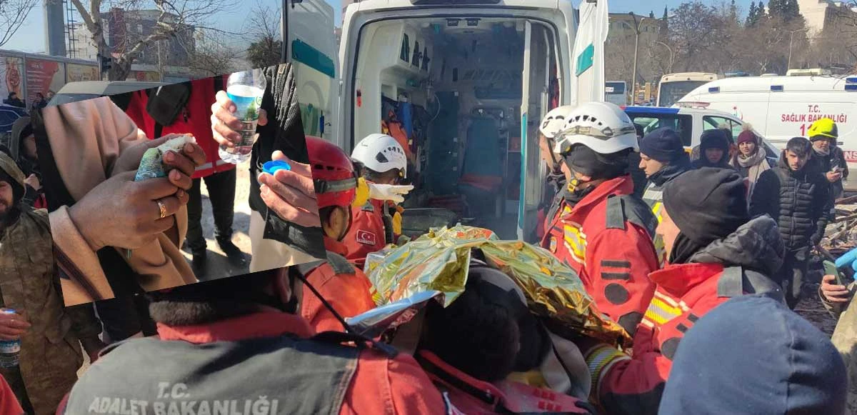 Kahramanmaraş'ta yürekleri ısıtan kurtuluş: Küçük Berat elinde muhabbet kuşuyla enkazdan çıkartıldı