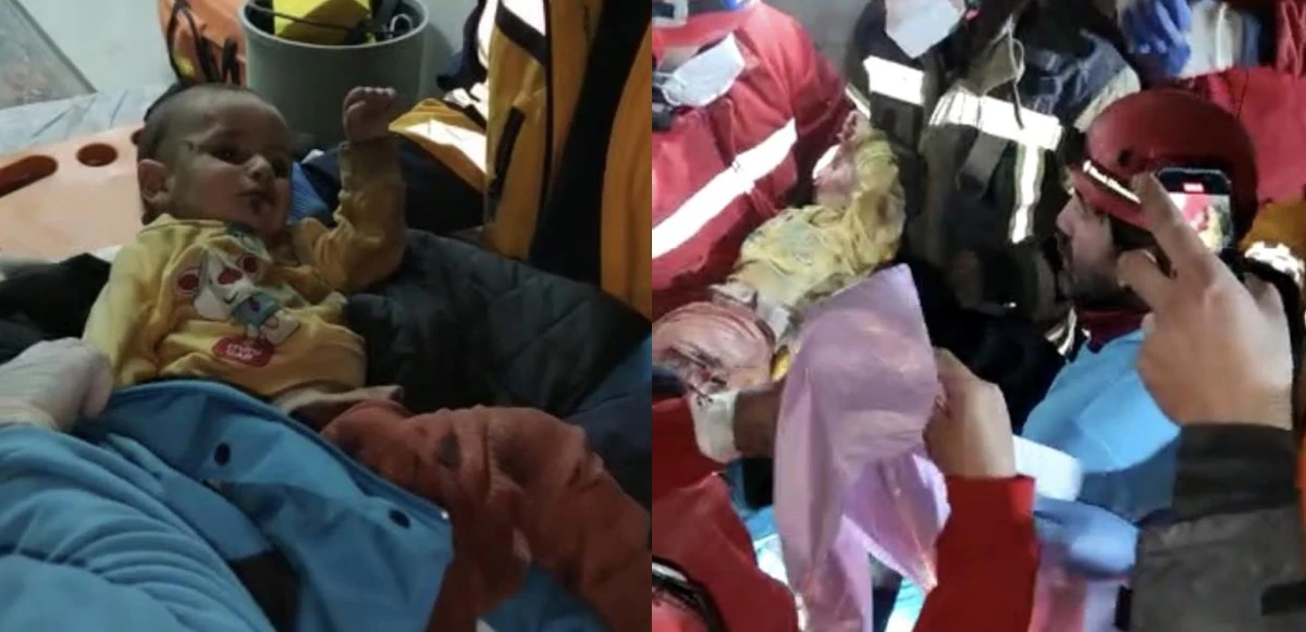 7 aylık Hamza bebek 140 saat sonra enkazdan sağ şekilde kurtarıldı