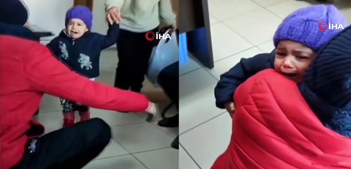 En duygusal buluşma.... Depremden sonra ayrı düşen baba-kız günler sonra kavuştu