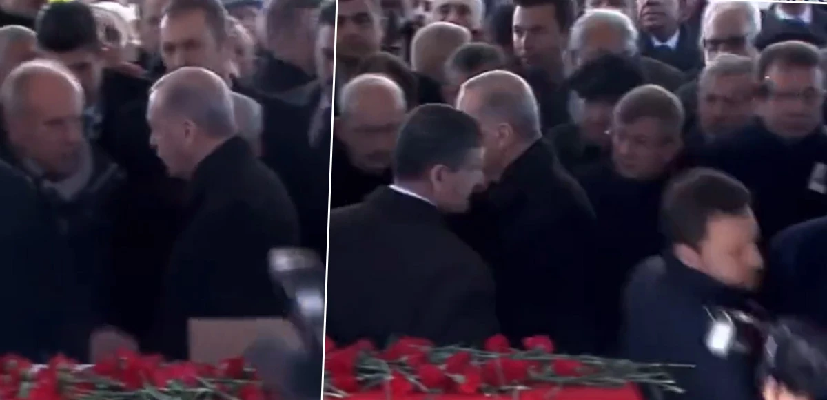 Deniz Baykal'ın cenazesinde dikkat çeken anlar: Erdoğan sadece İnce ile tokalaştı