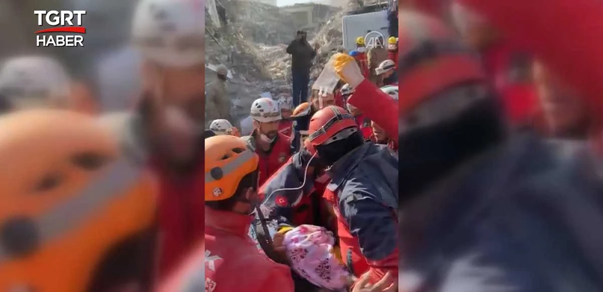 Kahramanmaraş'ta 222'nci saatte Melike İmamoğlu enkazdan kurtarıldı