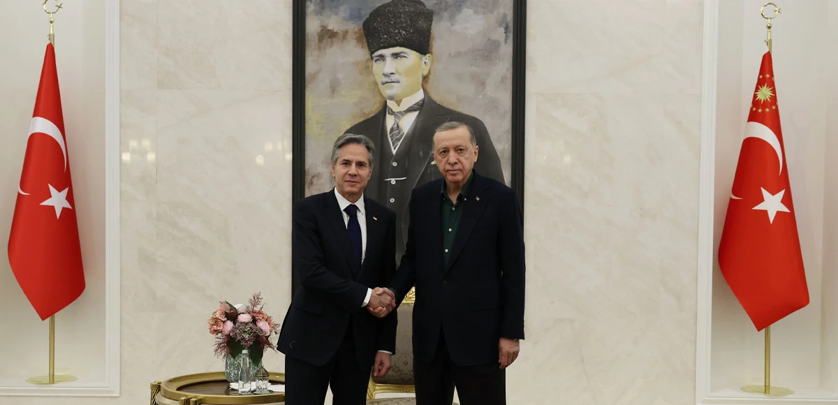Cumhurbaşkanı Erdoğan ABD Dışişleri Bakanı Antony Blinken'ı kabul etti