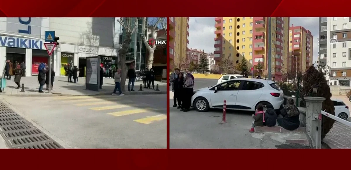 Niğde depreminde panik kameraya böyle yansıdı