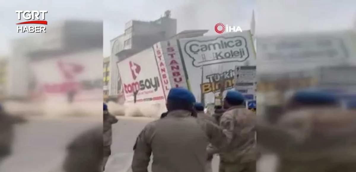 Malatya'da 5 katlı bina saniyeler içinde yok oldu!